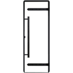 Дверь для сауны Harvia (Харвия) 70x190 Legend черная коробка сосна, прозрачная D71904МL