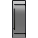 Дверь для сауны Harvia (Харвия) 70x190 Legend черная коробка сосна, серая D71902МL